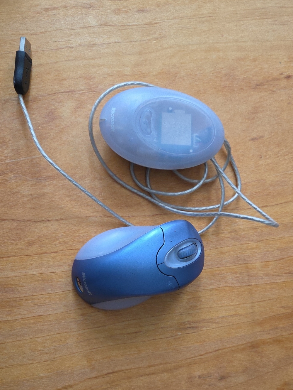 Microsoft Blue Wired USB Optical Mouse